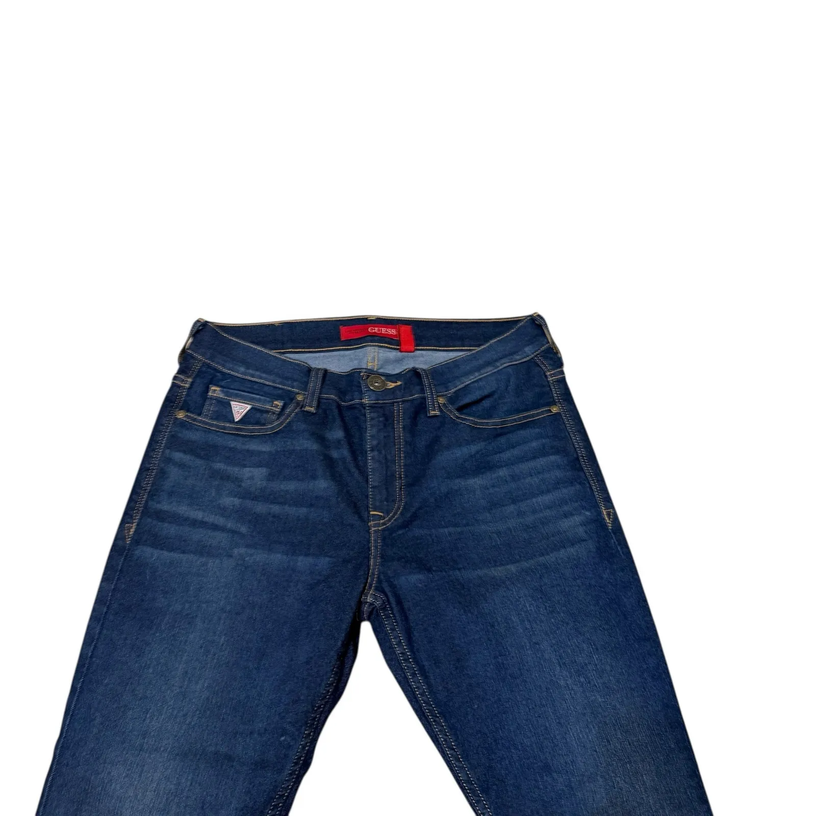 Guess Los Angeles Skinny Jeans Blue Cotton Stretch Mid Rise Size 32X30 - Image 6