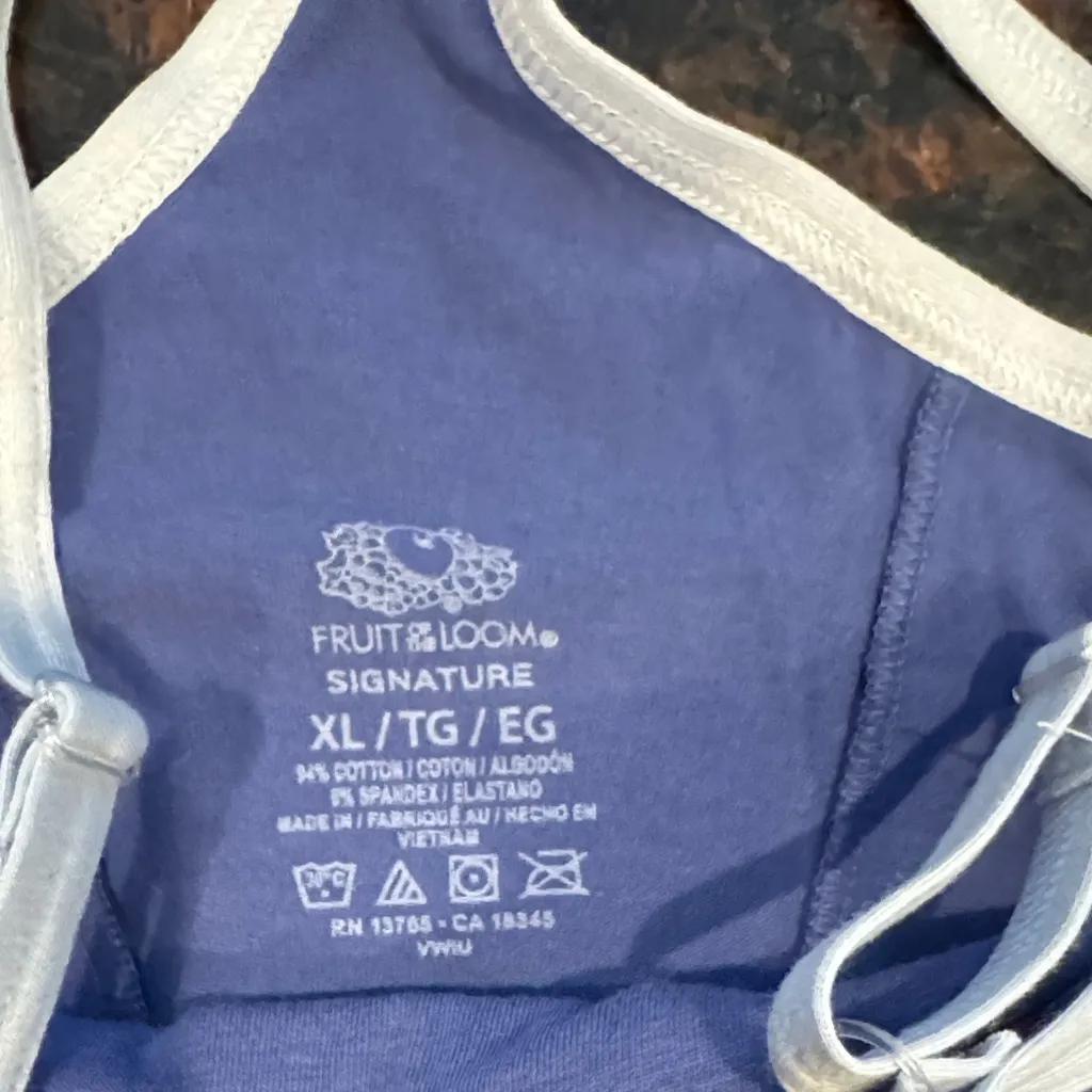 Set of Three Lounge Bras in Cream, Blue, and Multicolor XL - Image 2