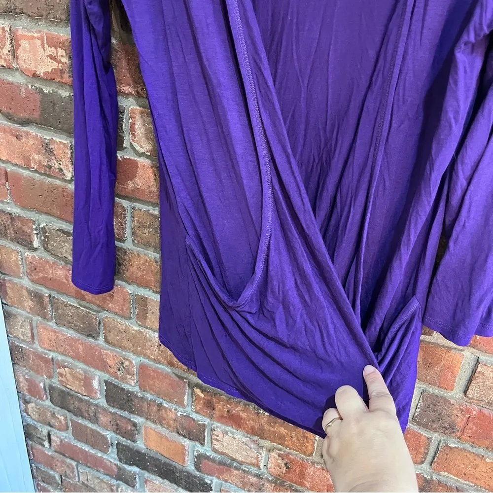 Made By Johnny womens lightweight open front lagenlook artsy cardigan purple Size XL - Image 2