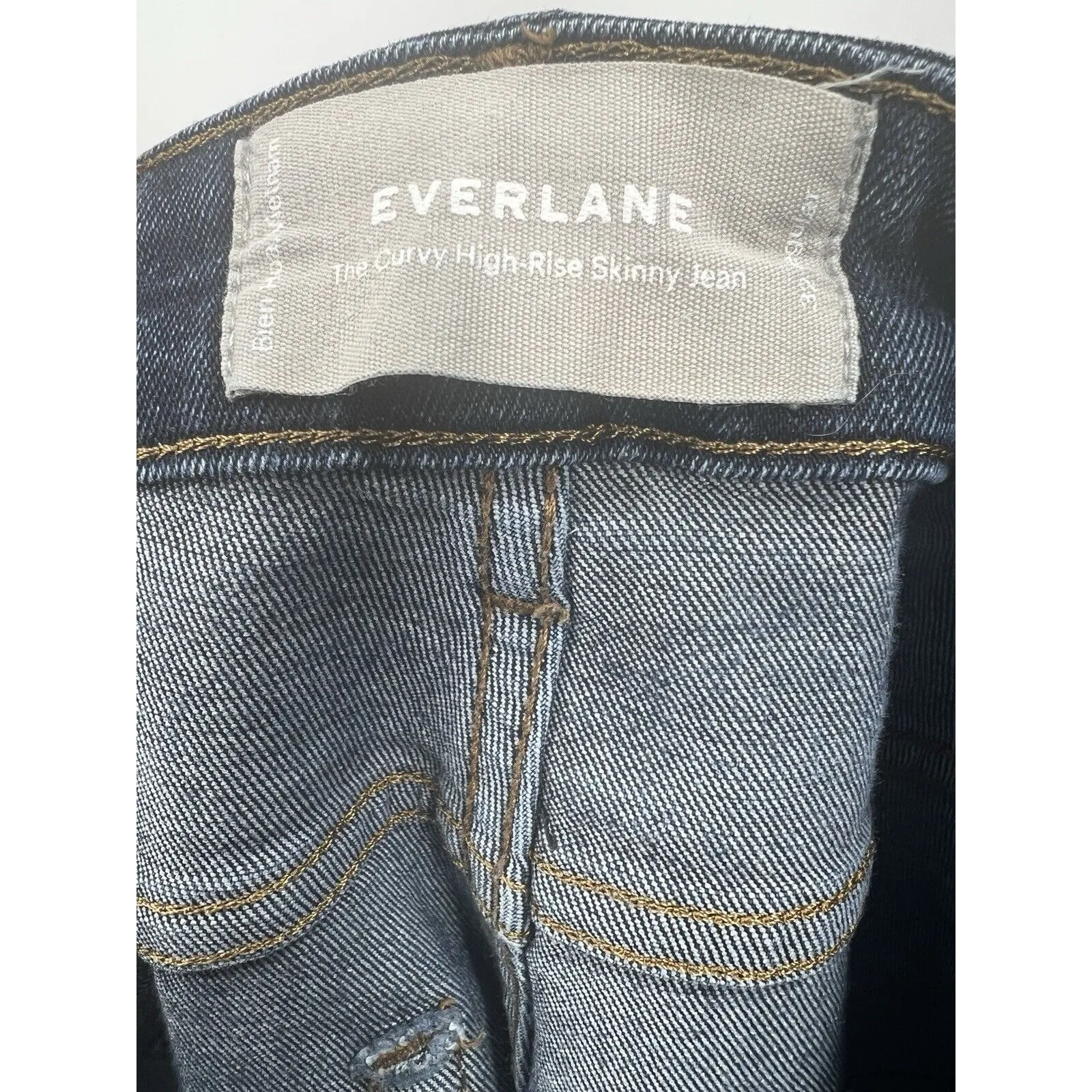 Everlane Jeans‎ Womens 32 High Rise Waist Straight Medium Wash Blue Denim Pants - Image 2