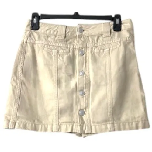 Free People We The‎ Free Midnight Sun Khaki Button Front Mini Skort Size 27 - Image 11