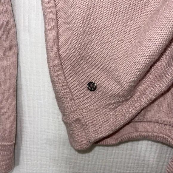 Lululemon Merino Wool Pink Barbie Tied To You Long Sleeve Knit Sweater women’s 6 - Image 3
