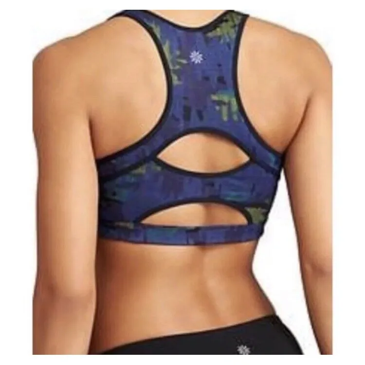 Athleta Double Dare Camo Sports Bra Size Small‎ Blue Multicolor - Image 4