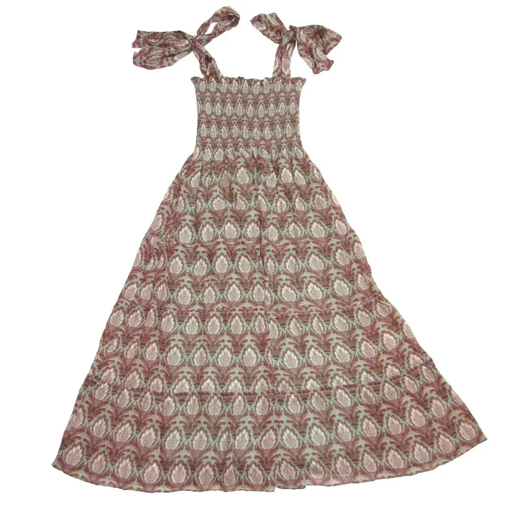 NWT Hill House Ribbon Ellie Nap in Pinecone Sage Chiffon Smocked Midi Dress S - Image 3