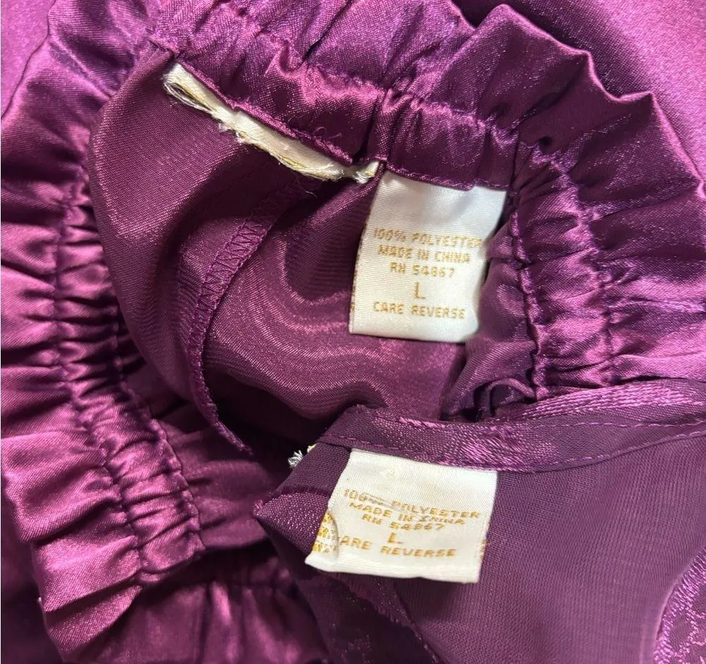 Victoria’s Secret vintage Gold label Purple set Lingerie shorts top pj's Large - Image 6