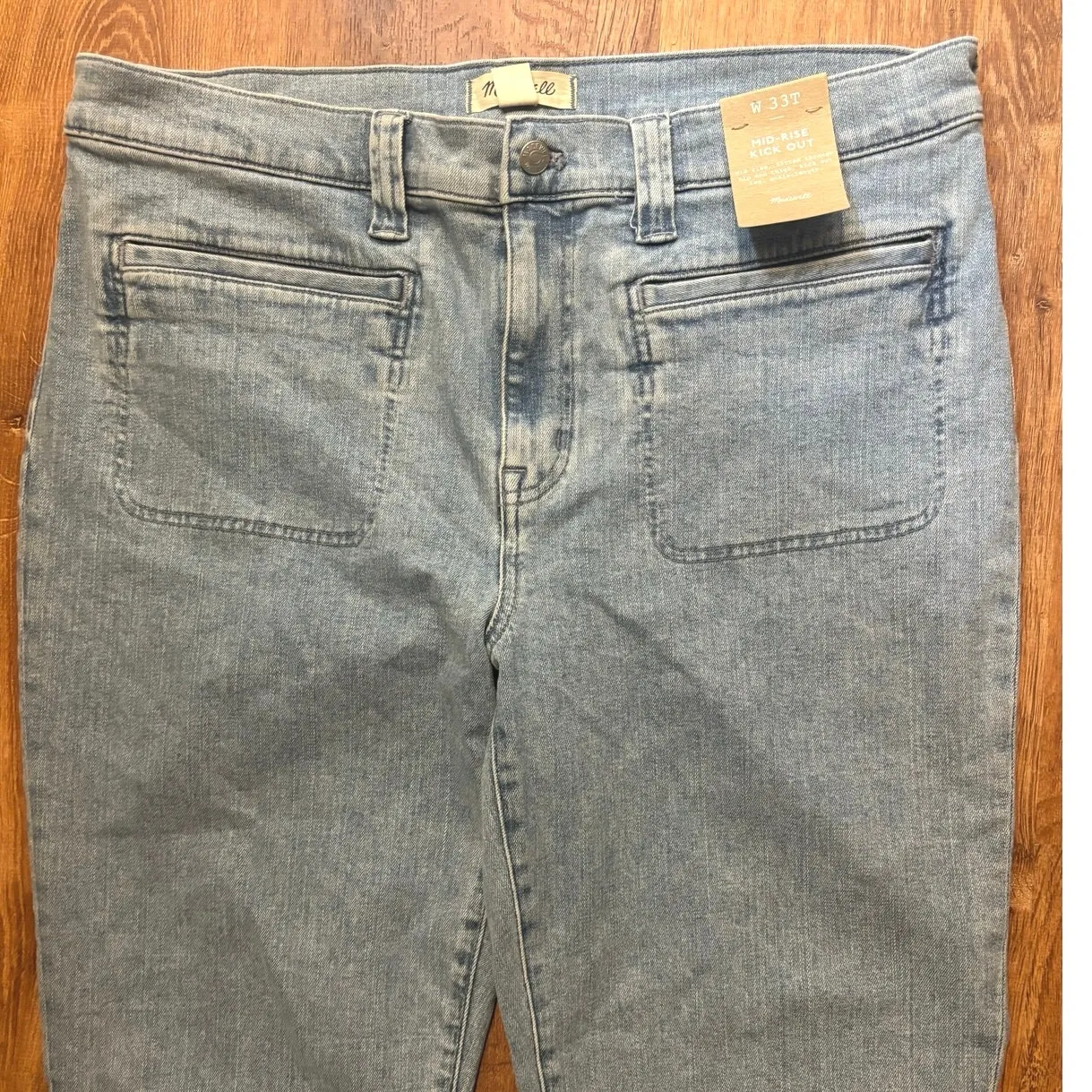 NWT Madewell Tall Kick Out Crop Jeans Penman Wash Size 33T - Image 5