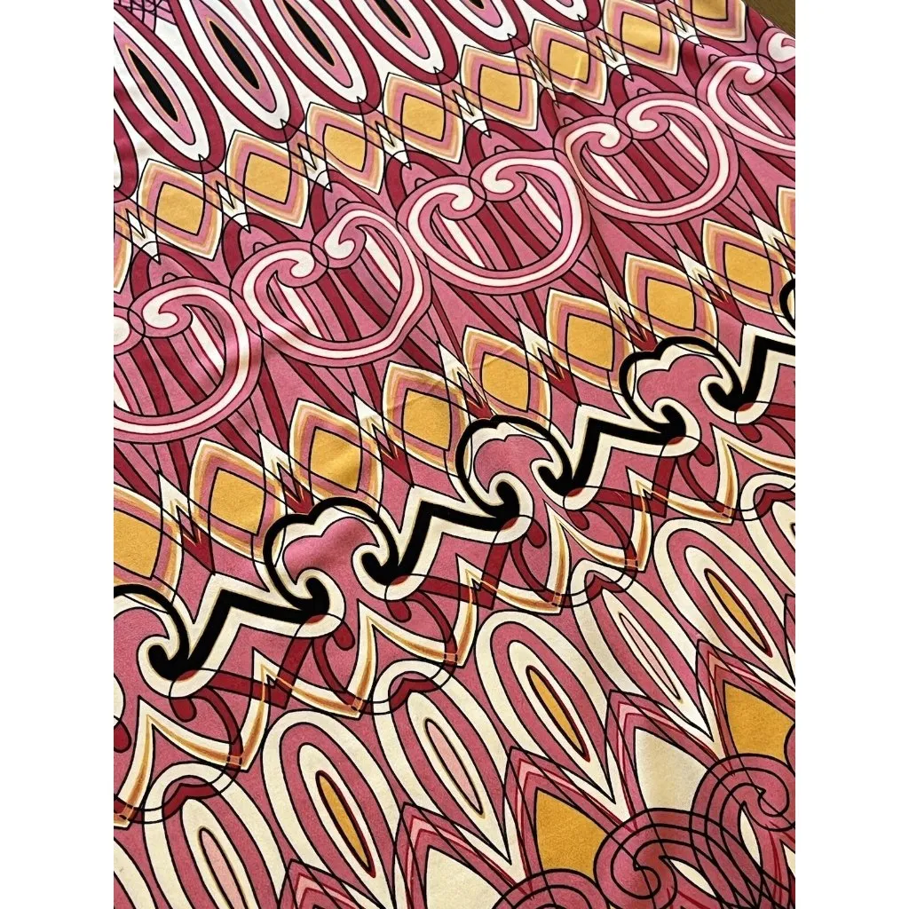 Donna Morgan Sheath Dress, Geometric A-Line Size 4 Colorful Retro Stretch Beach - Image 4