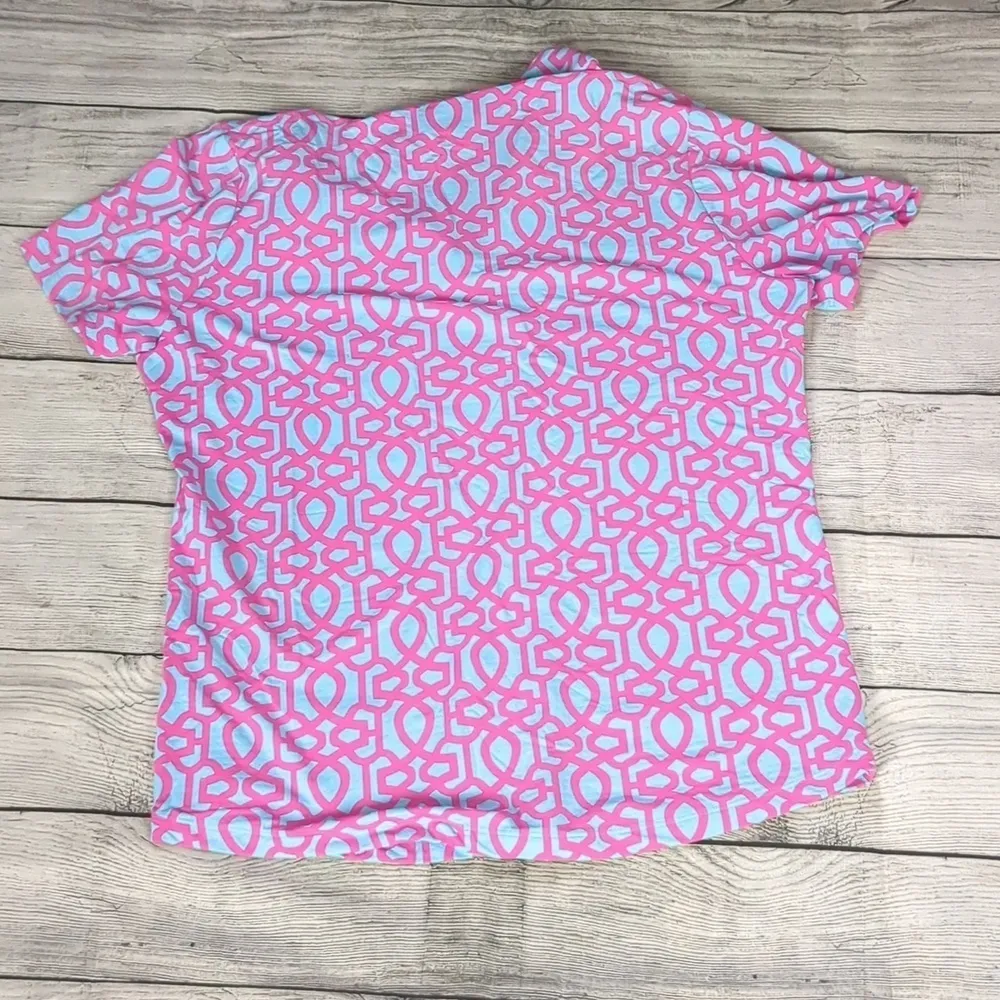Ibkul golf mock polo top size large Pink - Image 4