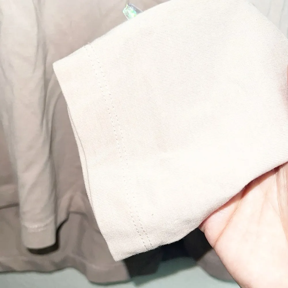 Alphalete Tan PBNS Long Sleeve Cotton Blend Lifestyle Fit Active Crop Tops - Image 5