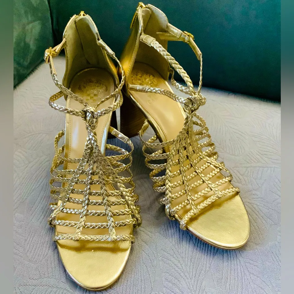 Dressy gold leather sandals NEW🌟🌟🌟🌟 - Image 10