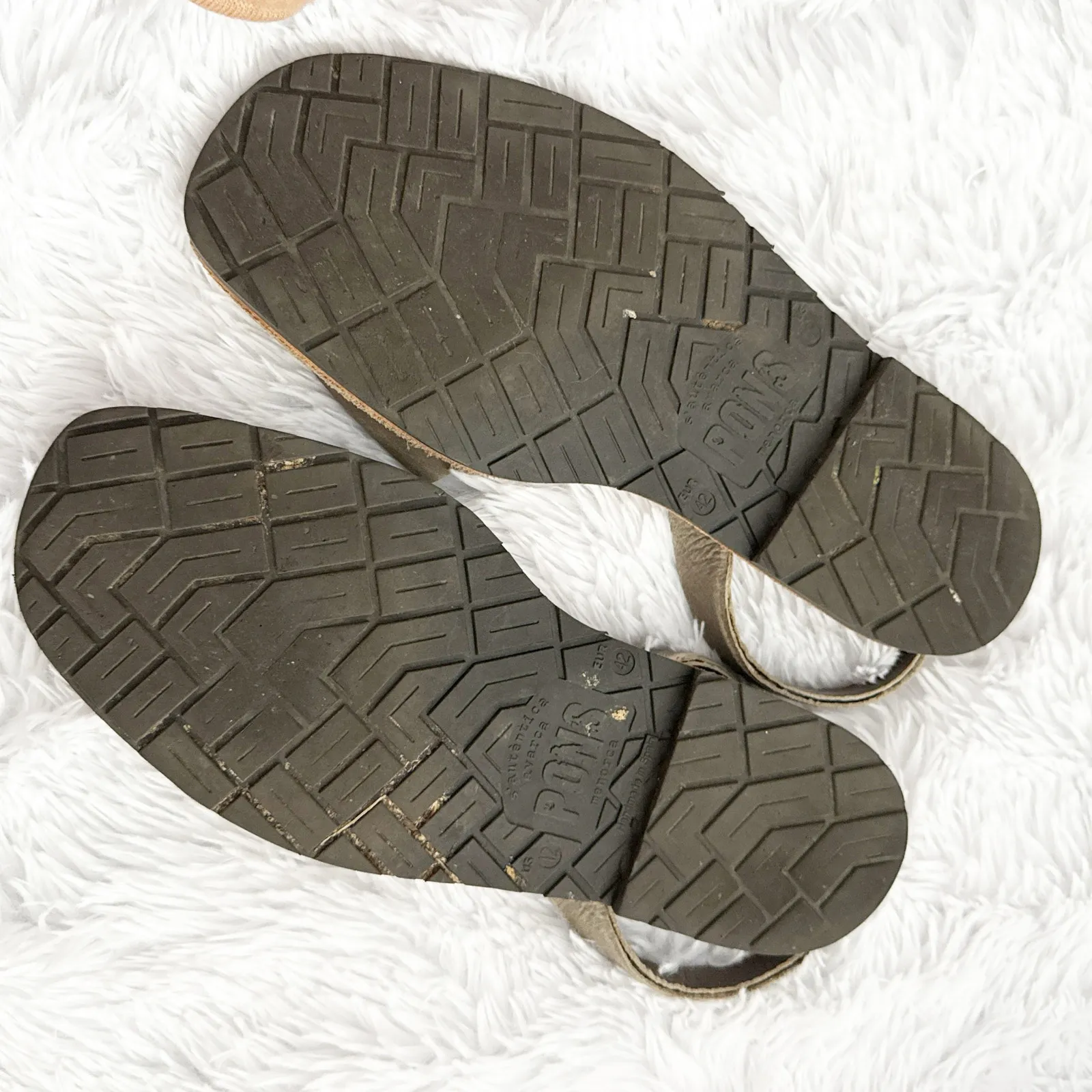 PONS | Taupe Sandals Avarcas Classic Flats Slingback Leather Soft Footbed | 12 - Image 4