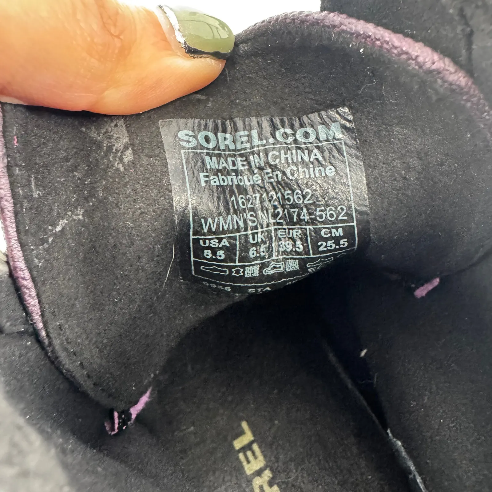 Sorel PDX Lace up Wedge Lexie Wedge Maroon Black Leather Canvas - Image 5