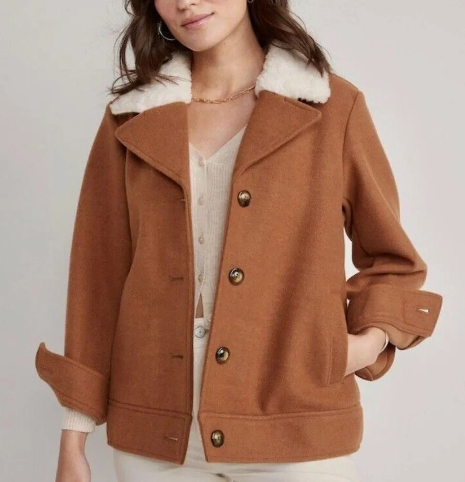 NWOT OLD NAVY Soft-Brushed Sherpa-Trim Jacket for Women - Image 2