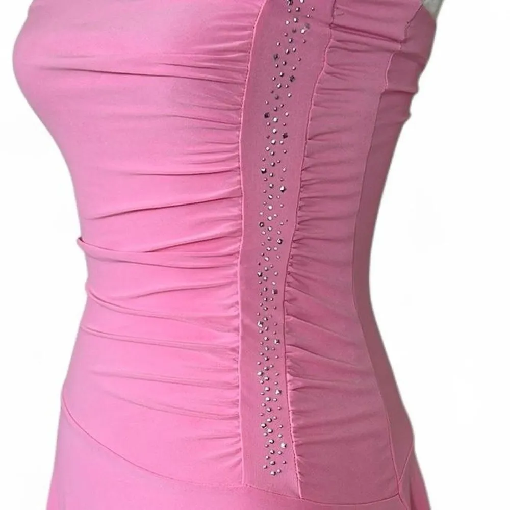 Vintage 90s Tube Top Strapless Dress Pink Size XS - Image 4