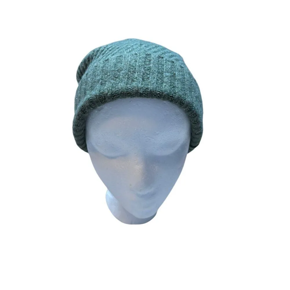 Natural Threads Green Ribbed Knit Beanie Hat For Adults - Image 4