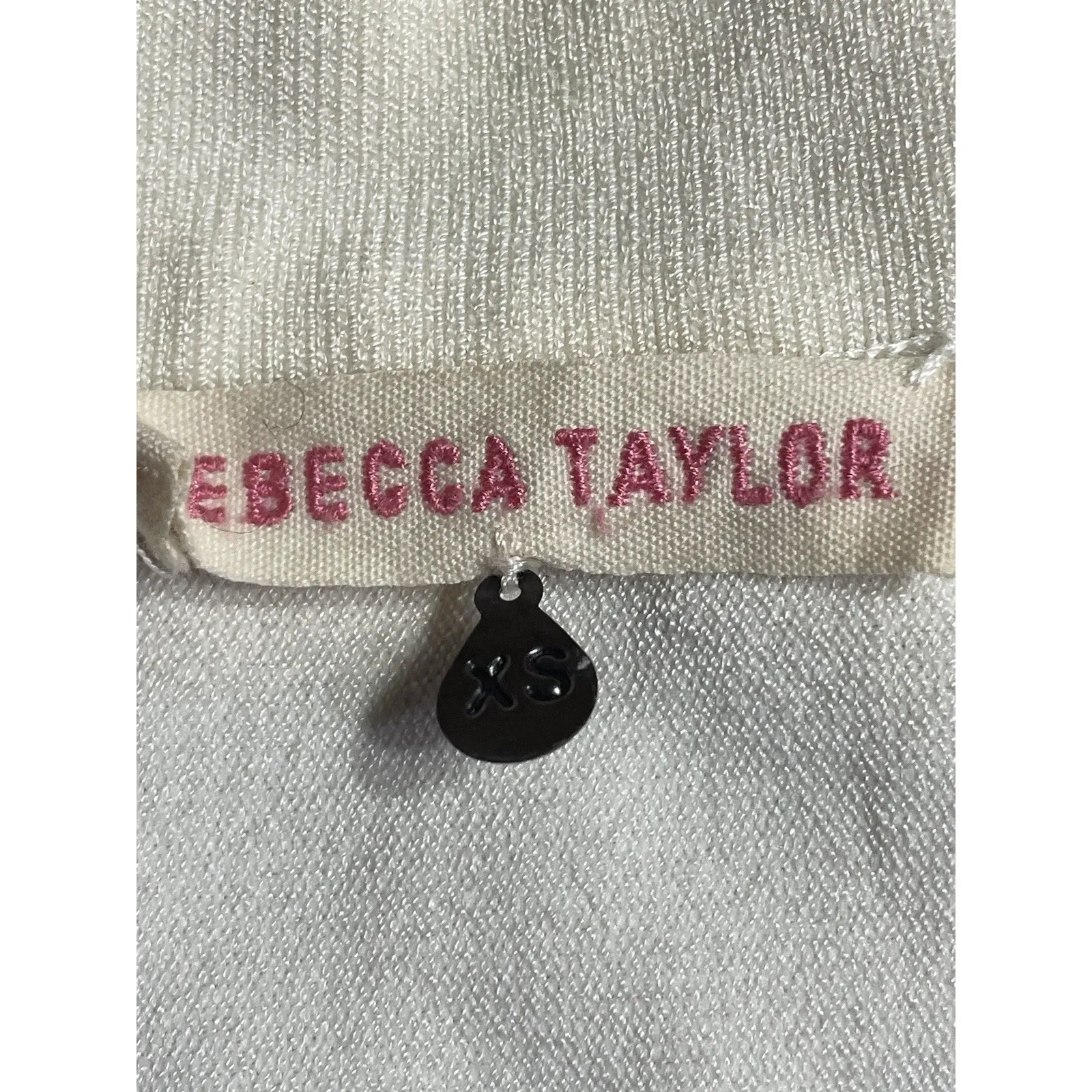 Rebecca Taylor Knit Basque Drop Waist Circular Fit Flare Dress Size XS - Image 3