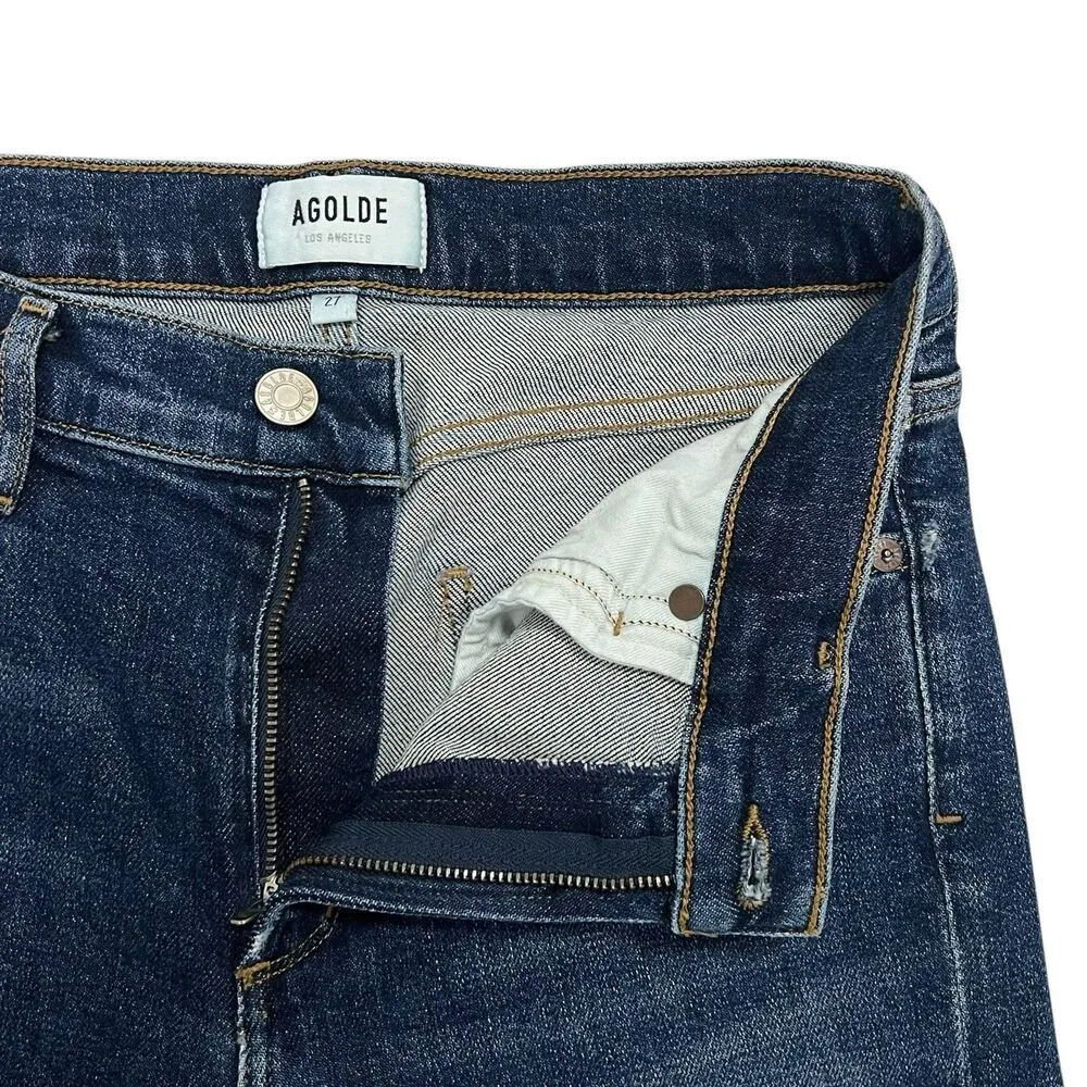 AGOLDE Sophie High Rise Skinny Crop Jeans Dark Wash Denim Revolve Womens Size 27 - Image 10