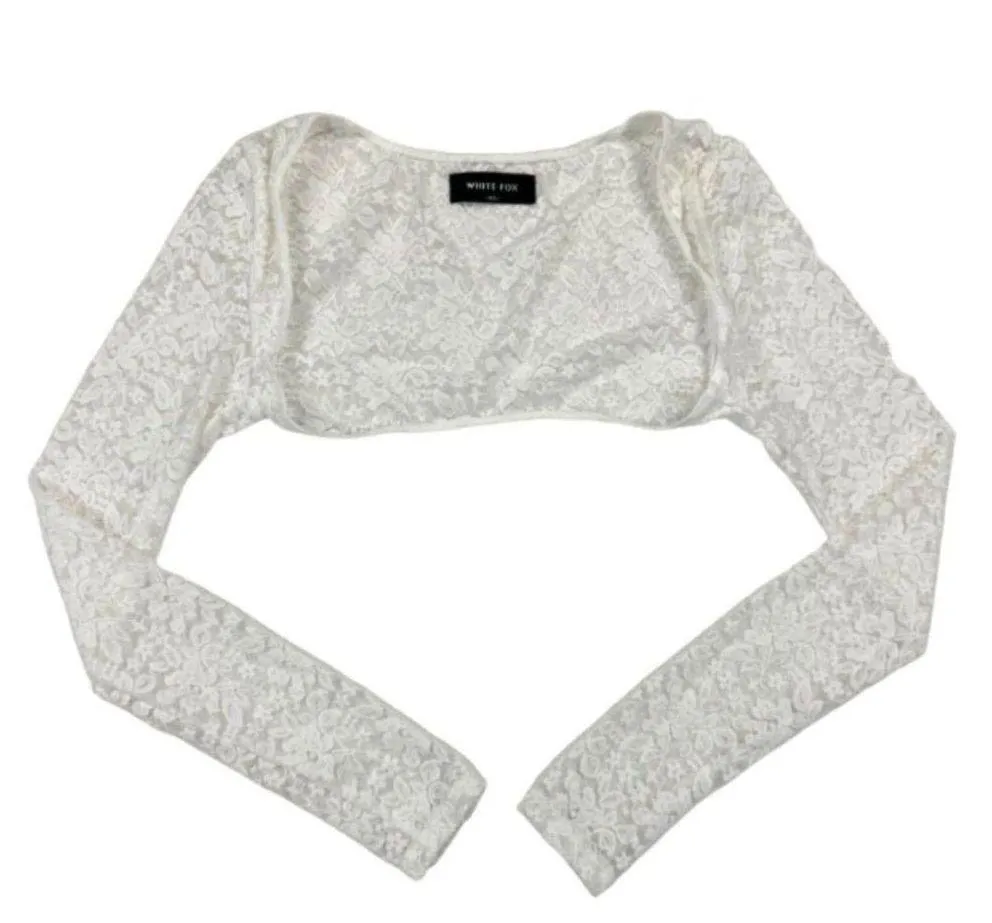 White Fox Boutique - "Work This Out" Lace Bolero Top Set in White - Image 3