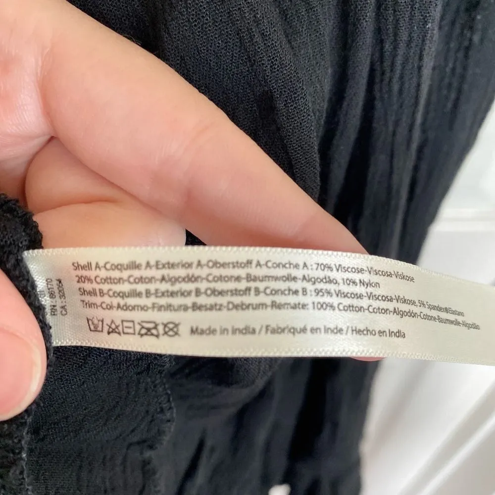 FREE PEOPLE Adella Slip Lace Dress Black Extra Small Mini - Image 6