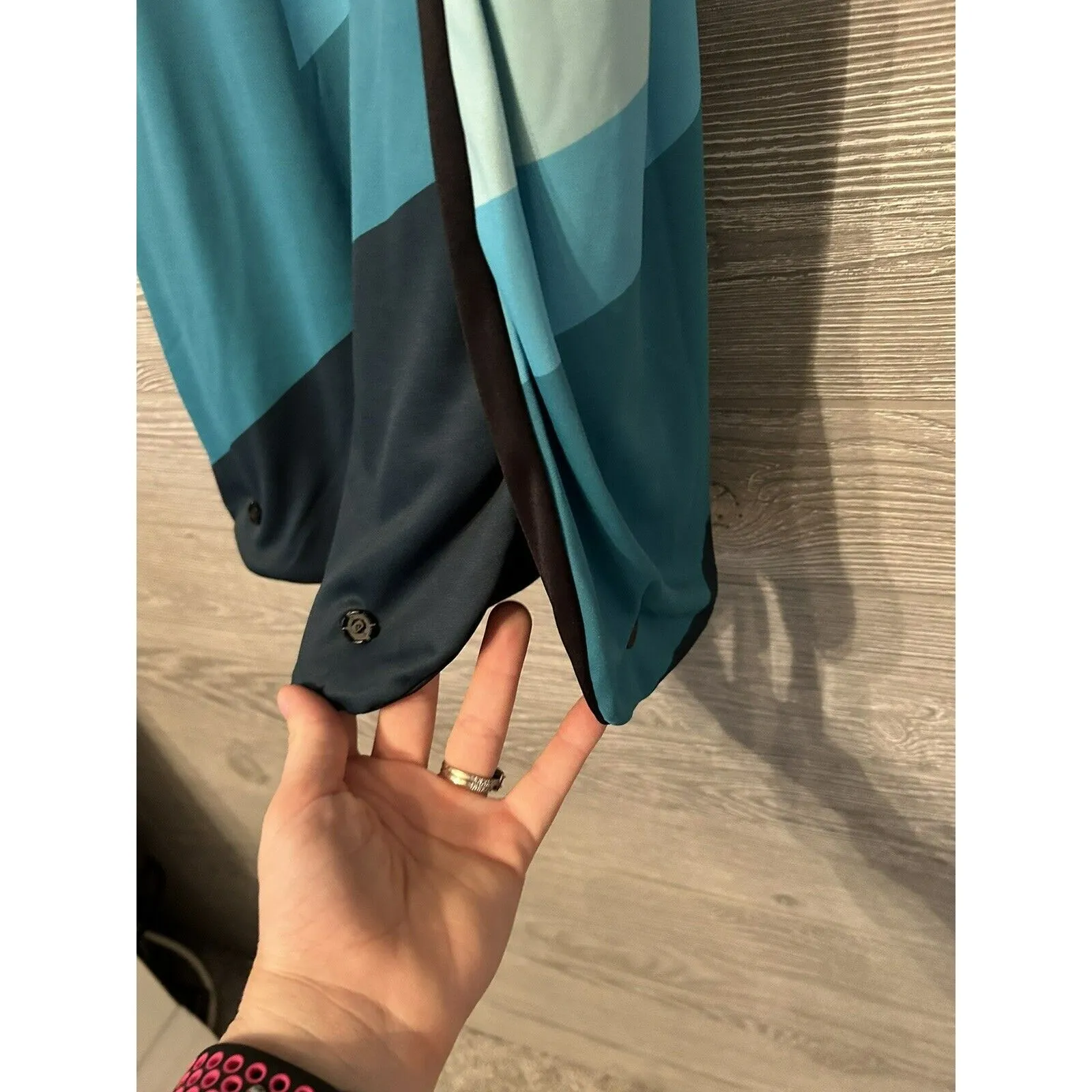 SZ M- Adidas Women's Aero Ready Transformative Tennis Dress,‎ Flash Aqua /Black. - Image 5