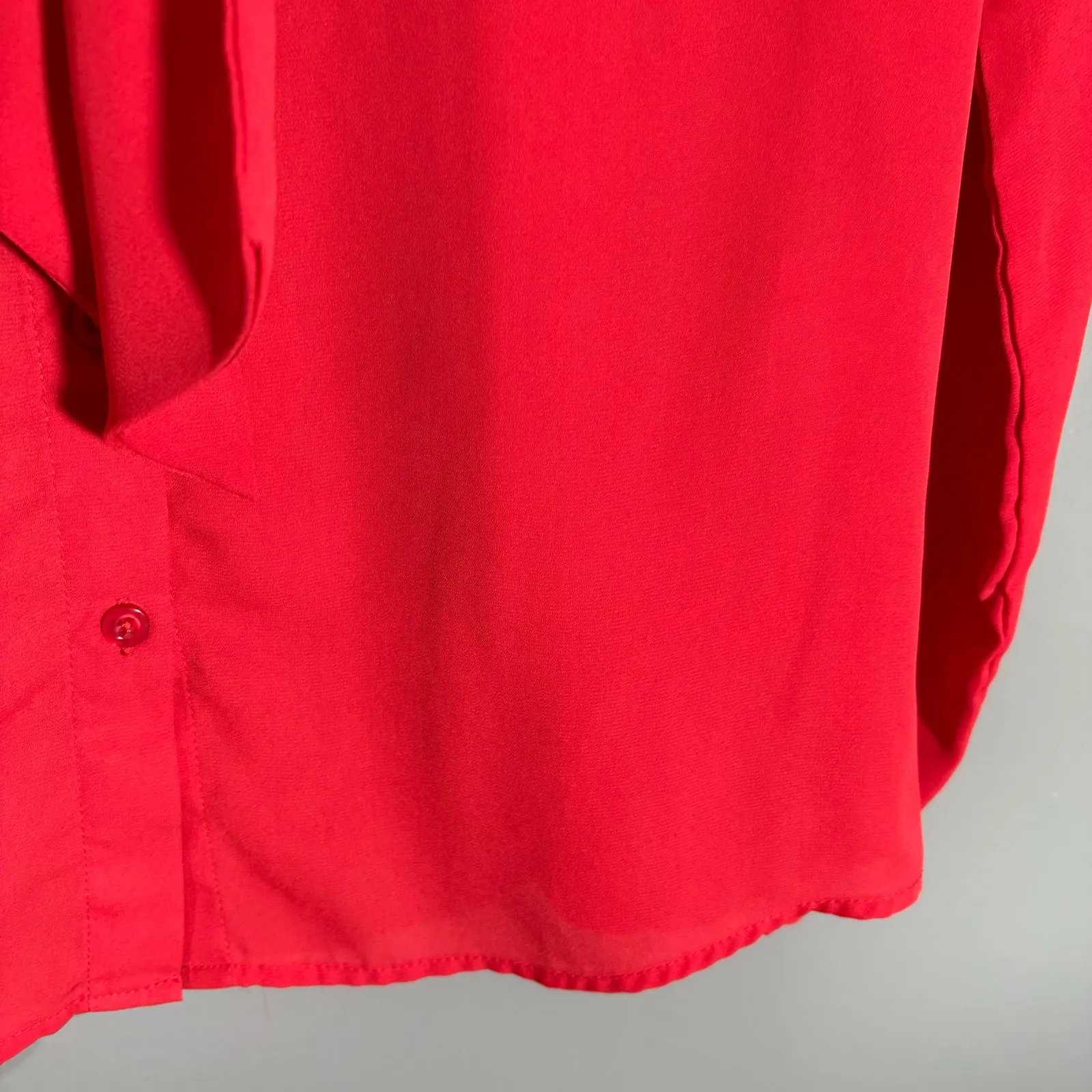 New York & Company Women's Red Retro Secretary Blouse - Image 4