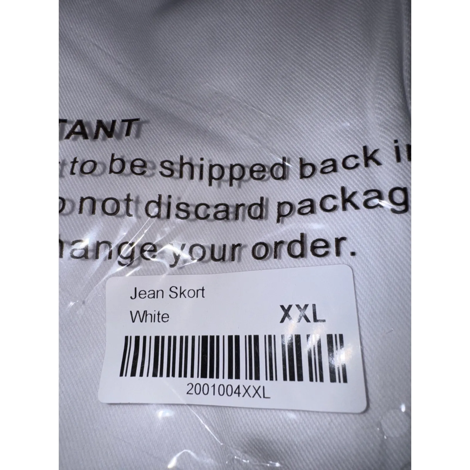 Brand New Ruby Ribbon Women's Size 2XL XXL White Mini Jean Skirt Lined - Image 4