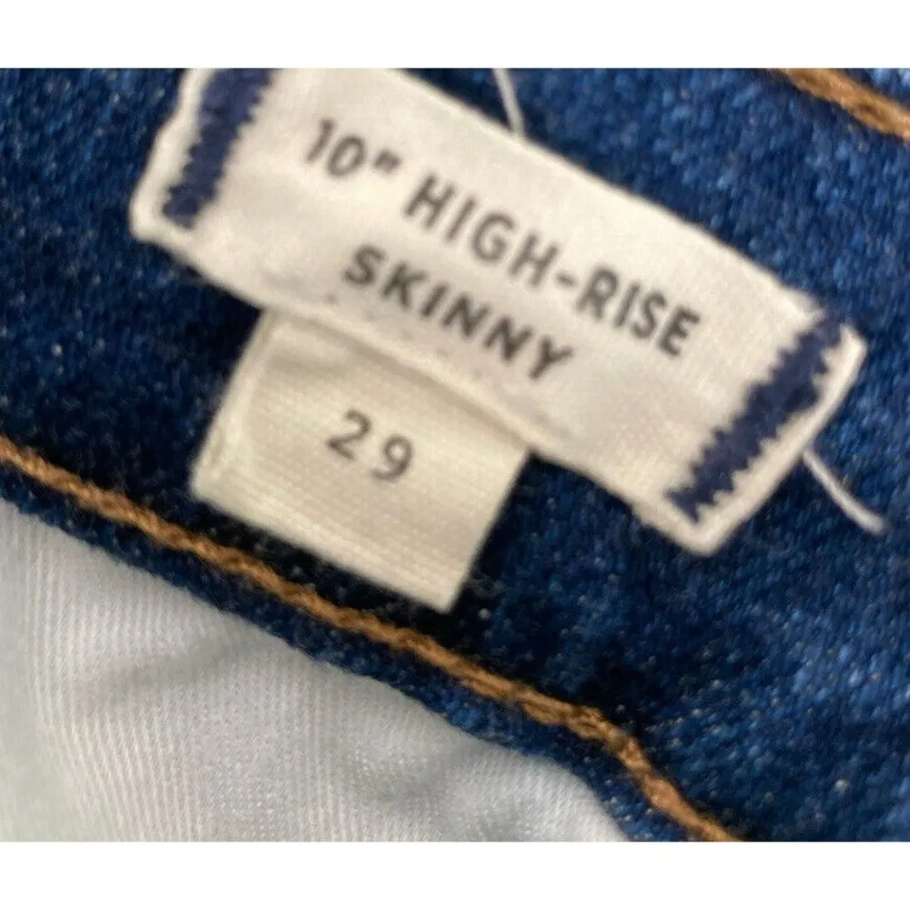 Madewell 10" High Rise Skinny Jeans Womens Size 29 Cutout Tulip Hem Style #K5232 - Image 9