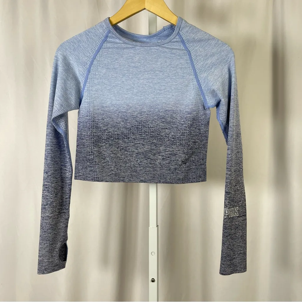 PINK Victoria's Secret Medium Seamless Ombre Gradient Leggings Crop Matching Set - Image 2