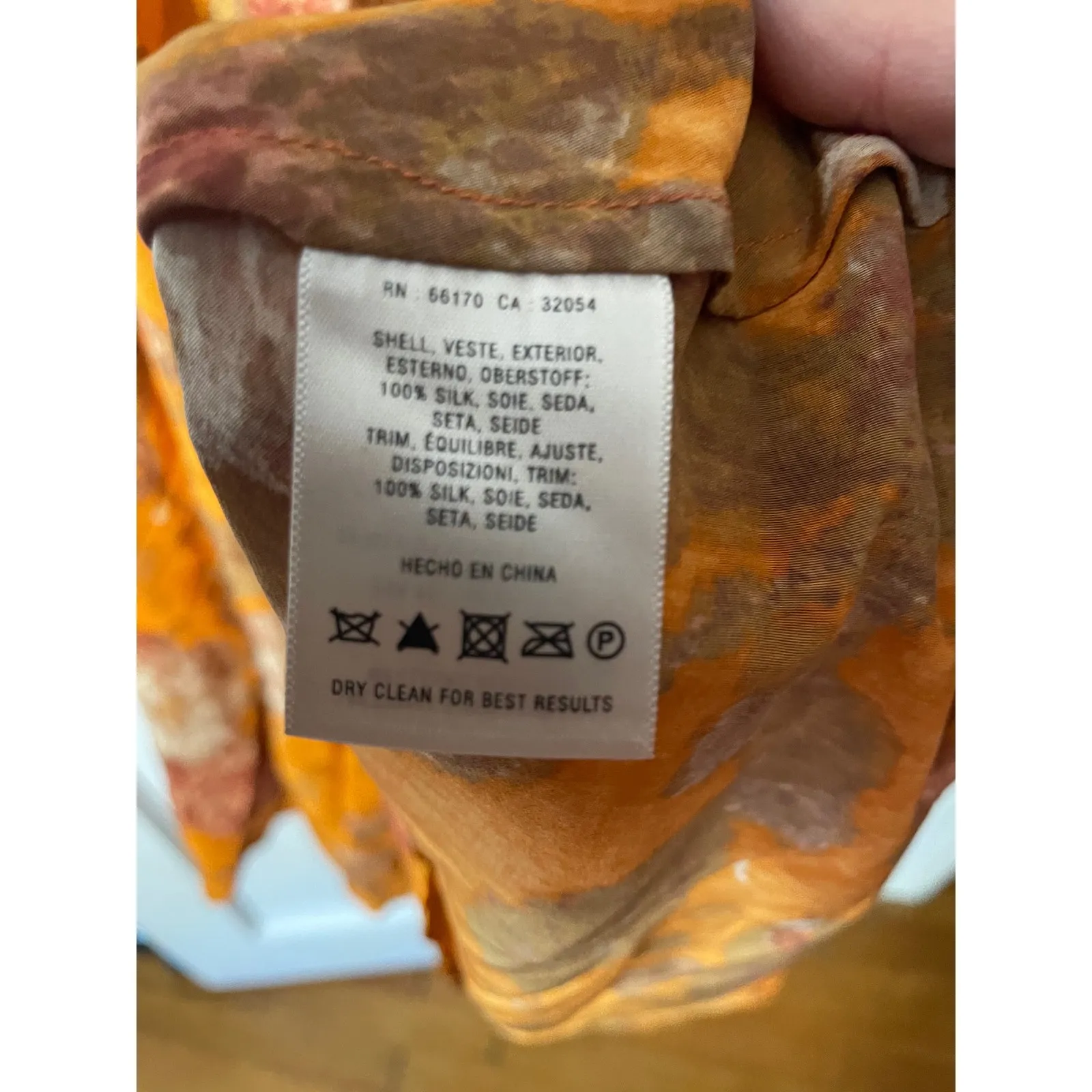 Anthropologie Floral Print Smocked Maxi Dress Orange Brown Bohemian Resort - Image 3