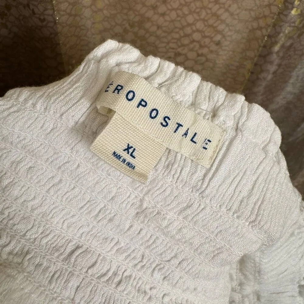 Aeropostale White High-Waisted Lace-Trim Flippy Skirt Skort XL - Image 3