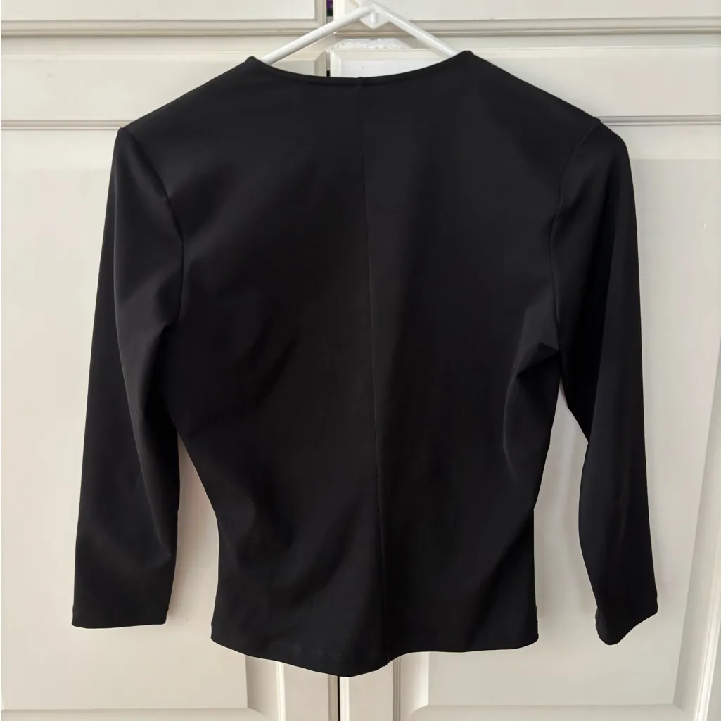 Jenne Maag Black faux wrap top size medium.‎ - Image 5