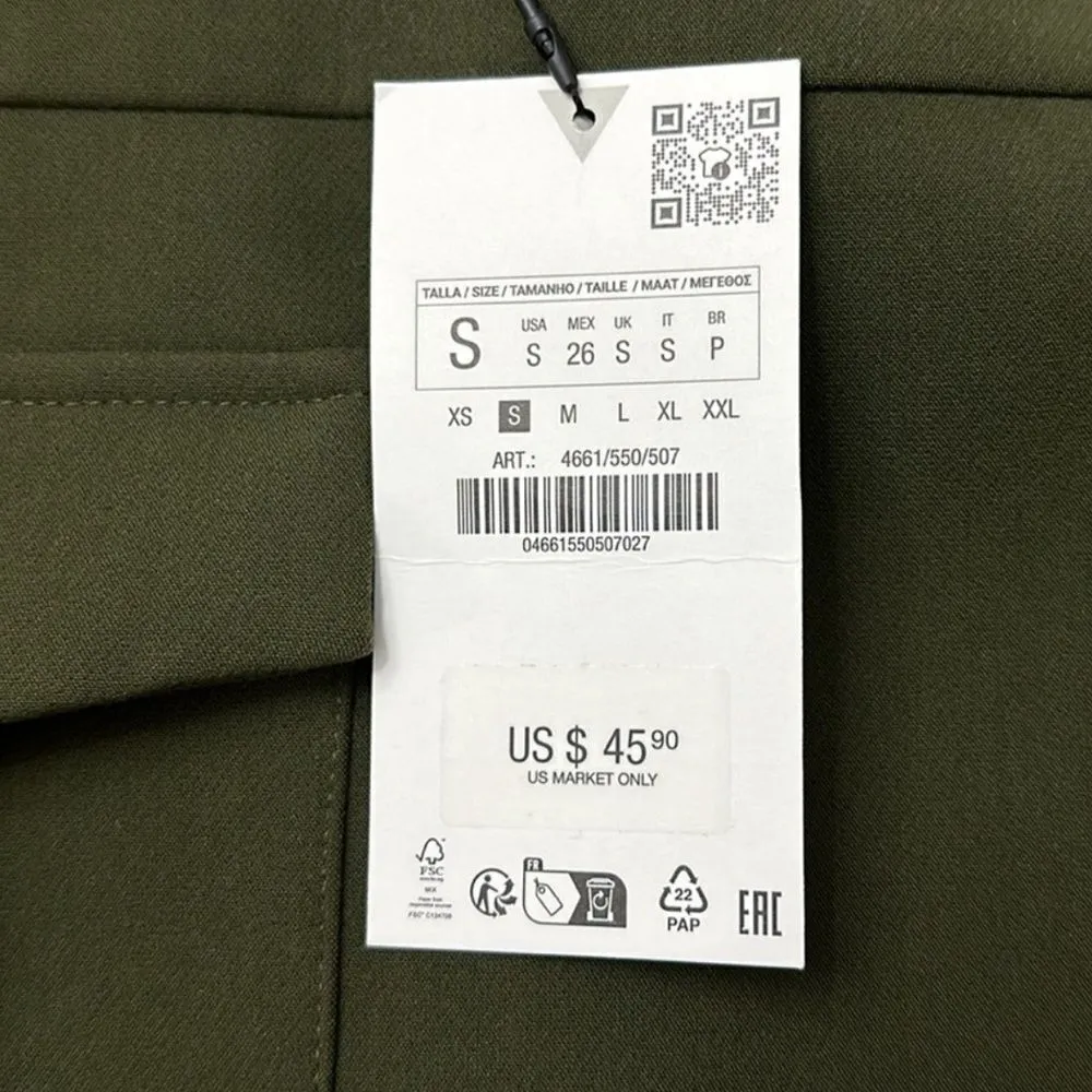 NWT Zara Belted Cargo Skort Shorts Size Small - Image 11