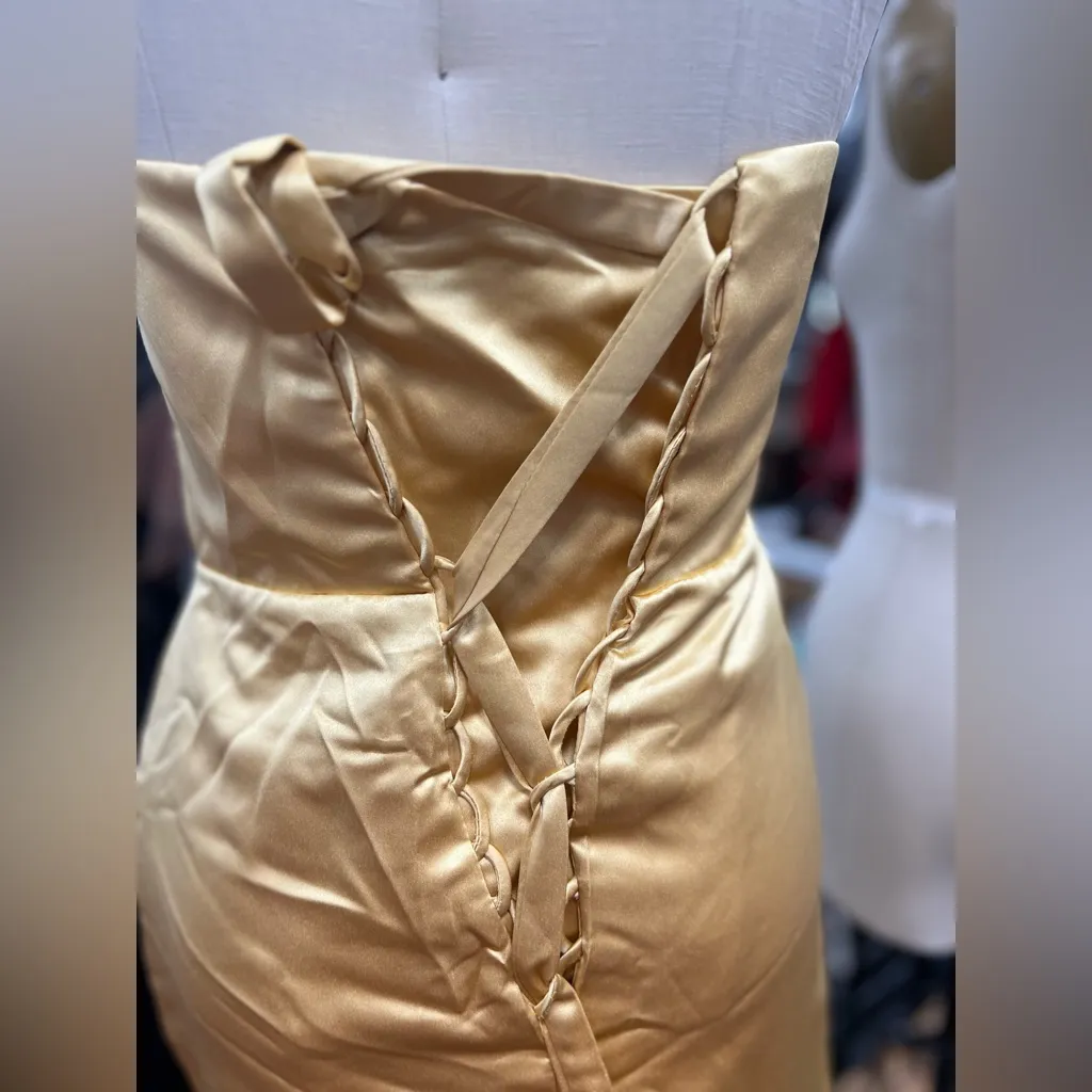 Ladies Formal Gown 12 Yellow - Image 5