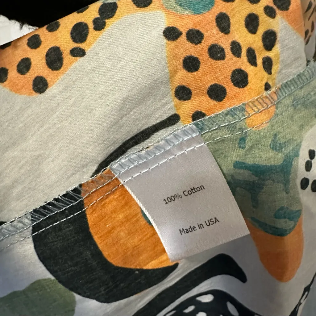 La Ligne Celina Dress Floral Puff Sleeves Womens Small Blue Green Yellow New - Image 8