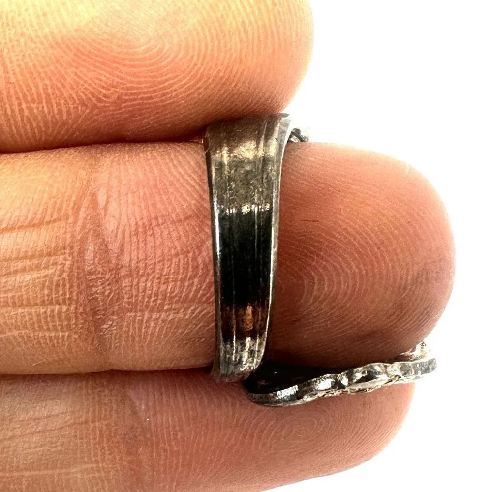 Oneida William Rogers Silver tone adjustable spoon ring Silver - Image 7