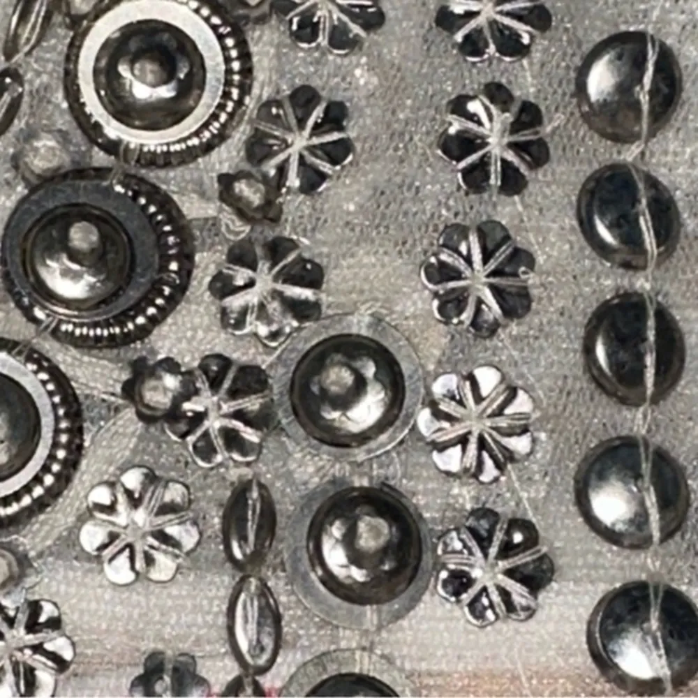 Tracy Reese Women’s Size 4 Ivory Lace Metal Flower Circle Bead Caps Tank Dress - Image 5