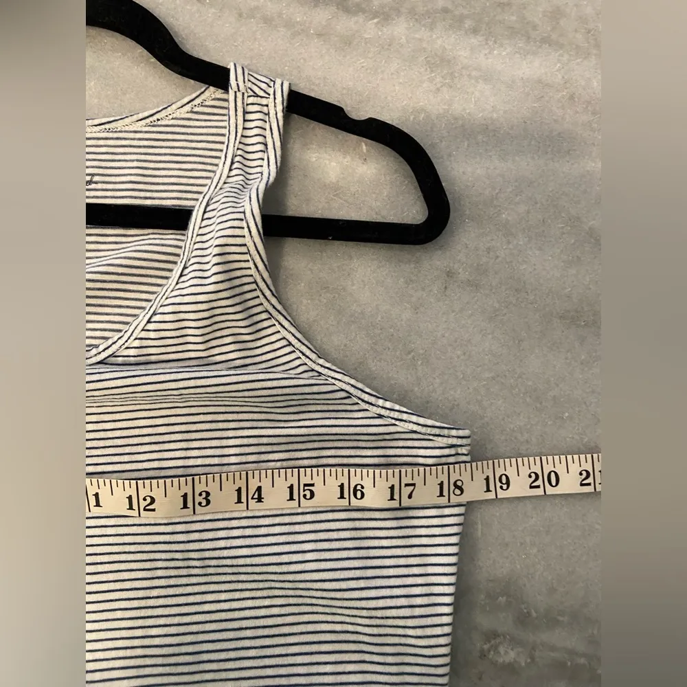Universal Thread Size M Lafayette Tank Top Racerback Navy White Stripe Round Hem - Image 10