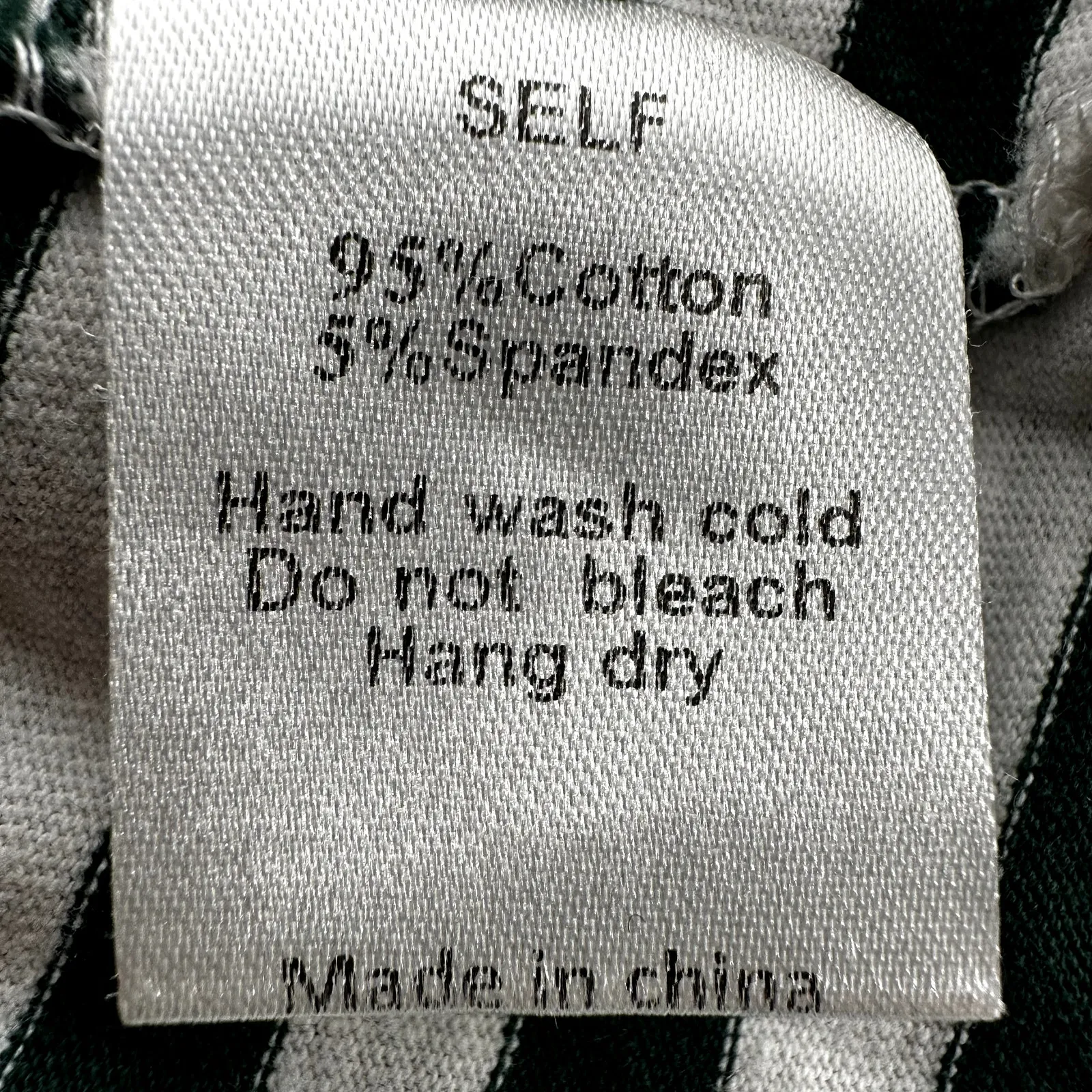 Roolee Striped T-Shirt Boxy Tee Crew Neck Preppy Casual Stretch Green White S - Image 3