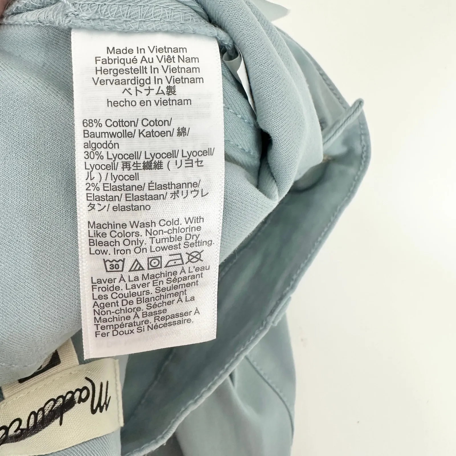 Madewell The Emmett Wide Leg Pant Patch Pocket Blue Horizon High Rise US 26 NWT - Image 11