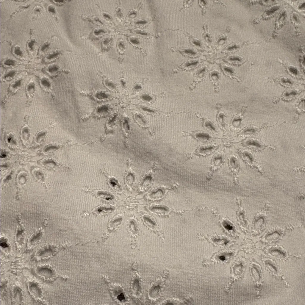 Madewell women’s Embroidered Wide-Sleeve Boxy Tee eyelet white Size M NWT - Image 4