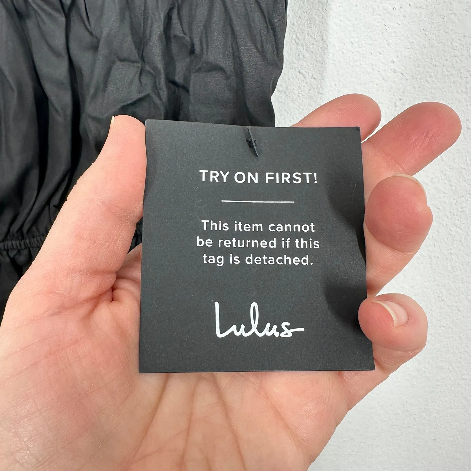 Lulus Black Square Neck Puff Sleeve Cropped Peplum Top Size S NWT - Image 5