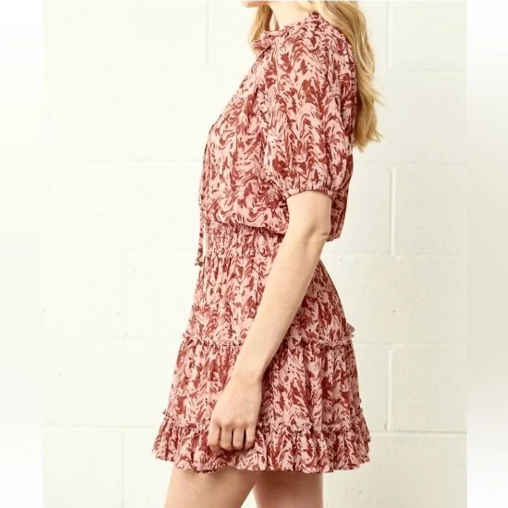 Homebody Boutique Womens Size Small The Sami Sassy Dress NWT ruffled Pink - Image 2