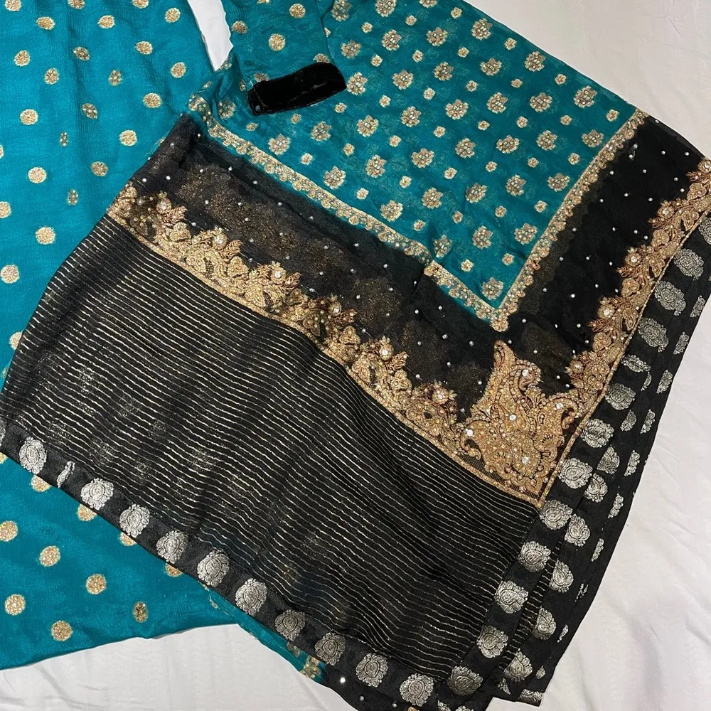 NWOT 3 piece Pakistani Indian embellished outfit Green - Image 7