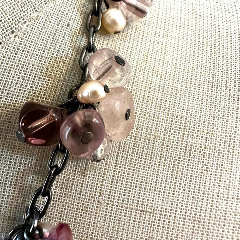 Premier Designs Purple Pink Pearl beaded necklace - Image 5