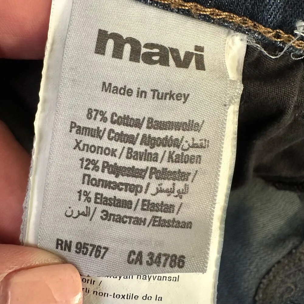 Mavi Womens size 29 Slim Ankle Whiskered Distressed Denim Jeans - Image 8