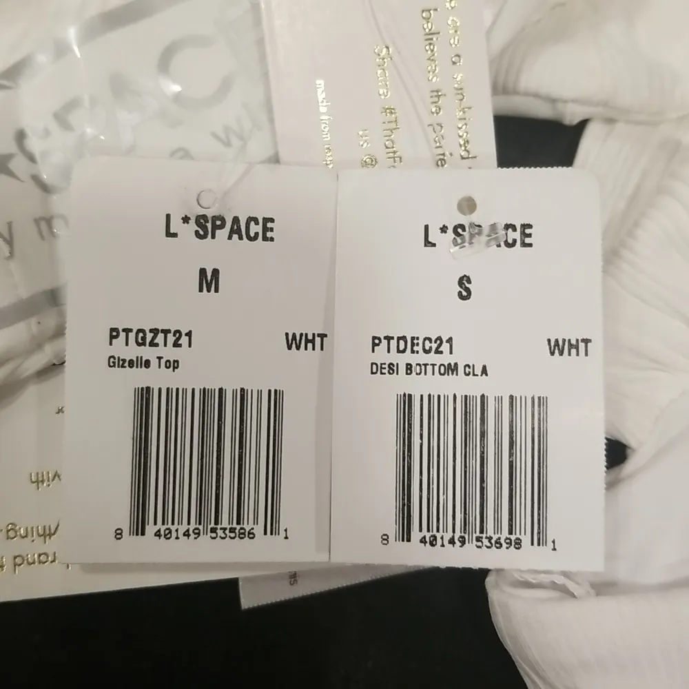 💕L*SPACE💕 Pointelle Rib Bikini Set Gizelle Top (M) + Desi Bottom (S) White NWT - Image 12