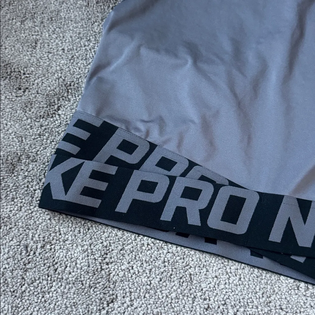 Nike Pro Gray Intertwist Cross Over Crop Tank Top SIZE XL - Image 2