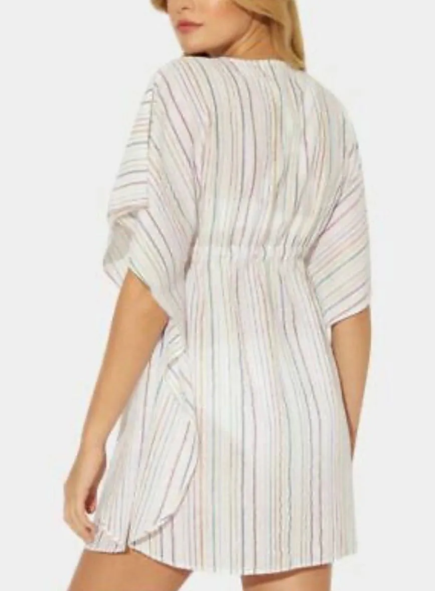 BLEU ROD BEATTIE White Passage To India Caftan Metallic Cover Up - Image 2