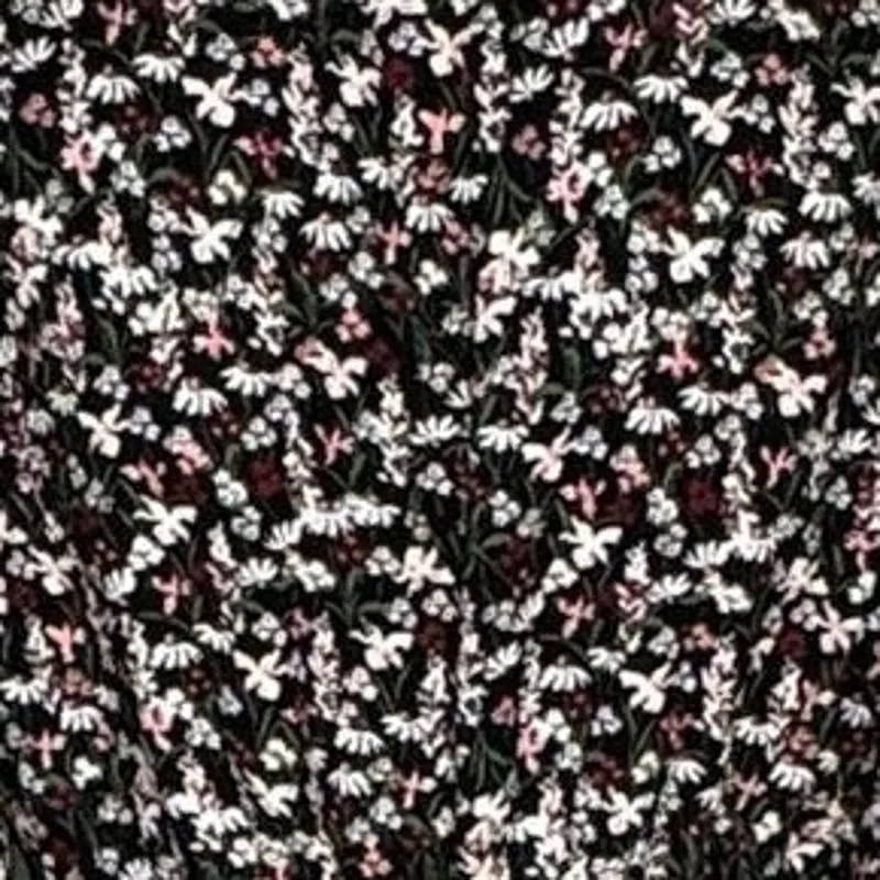 Draper James RSVP Dress Womens XS Black Pink‎ Ditzy Floral Flower Boho Peasant - Image 6