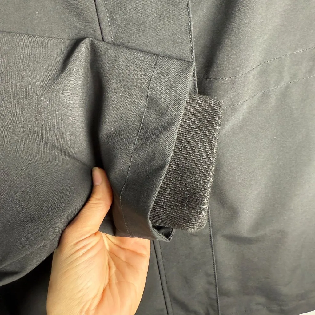 Pendelton Womens Hooded Raincoat Waist Cinch Aztec Lining Black XL Outdoors - Image 7